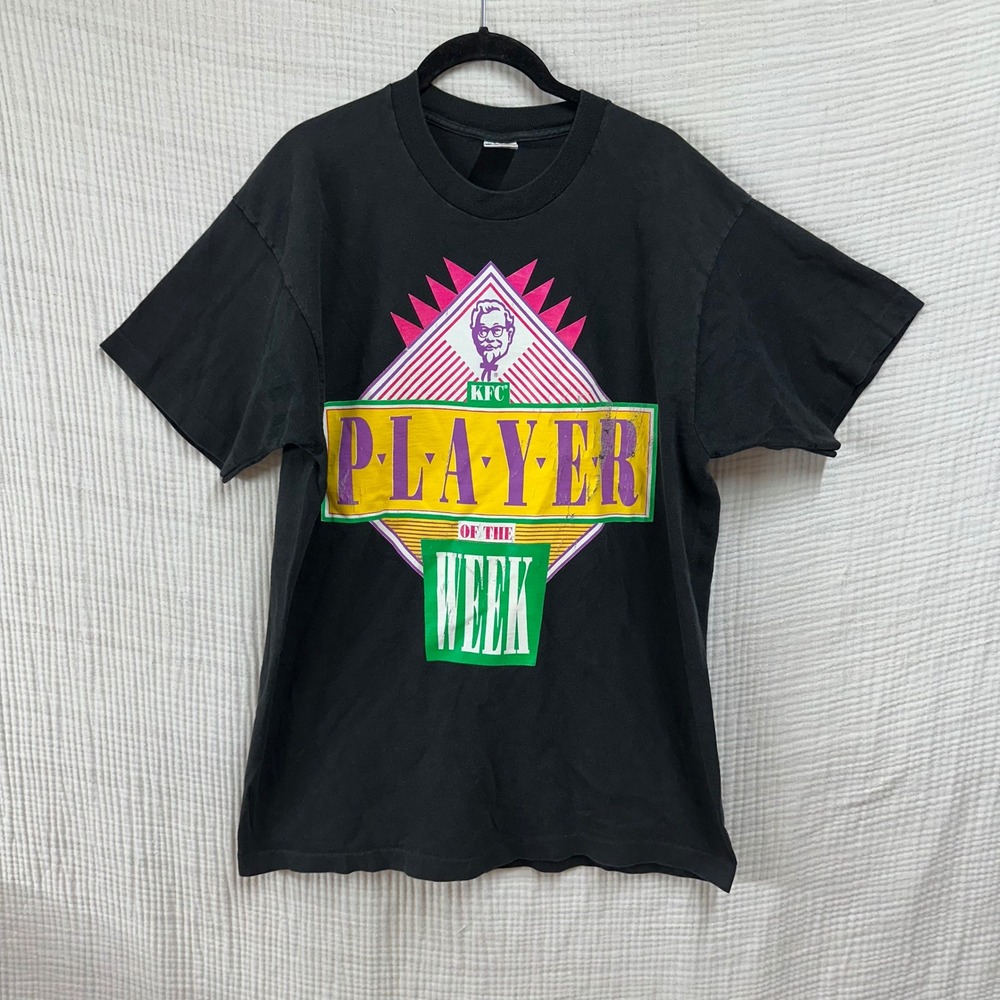VTG 1990s KFC "Player of the Week" Promo Tee - Single Stitch Fruit of the Loom